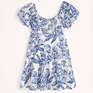 Abercrombie Puff Sleeve Mini Dress NWT